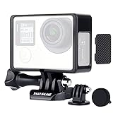 YALLSAME Frame Mount Case for GoPro Hero 4 Black 4 Silver 3 3+ with Lens Cap and Side Door Cap Protective Wire Connectable Skeleton Housing Case Accessories Kit for GoPro 4 3 3+ Action Camera