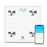 Arboleaf Bathroom Scale for Body Weight, Smart Digital Scale, Body Fat Monitor, BMI, BMR, Water Weight, App, Bluetooth, 5 to 400 lbs White