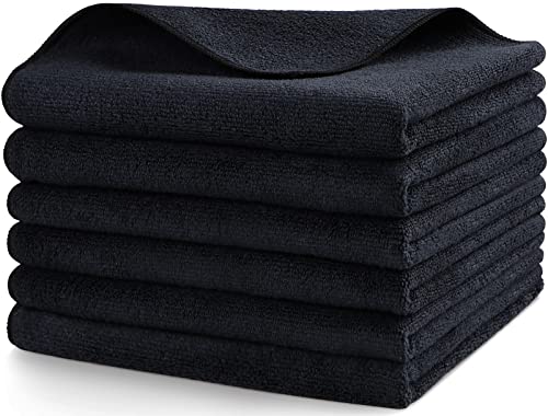 HOMEXCEL Microfiber Towels for Cars,Premium All-Purpose Cleaning Cloths,Lint Free,Scratch Free,Highly Absorbent Washing Towels Cleaning Rags for Kitchen,Car,Window,Glass,300GSM,16' x 16',6 Pack
