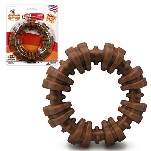 Nylabone Power Chew Textured Dog Chew Ring Toy Ring Flavor Medley X-Large/Souper (1 Count)
