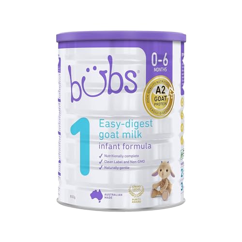 Bubs Goat Milk Infant Formula Stage 1, Infants 0-6 months, Made with Fresh Goat Milk, 28.2 oz