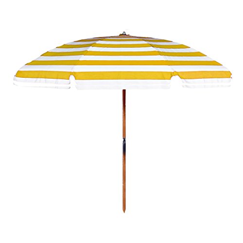 7.5 ft.Steel Commercial Grade Beach Umbrella Ash Wood Pole & Carry Bag