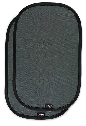 Britax EZ-Cling Car Window Sun Shades, 2 Pack | UPF 30+ Protection, Glare and Heat + Easy Install and Removal