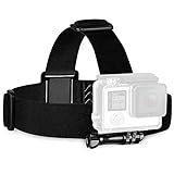 VVHOOY Action Camera Head Strap Mount Headband Compatible with Gopro Hero 9/8/7/6/5/4/AKASO EK7000/Brave 4/5/6 Plus/V50X Elite/Dragon Touch/Remali/APEXCAM/COOAU 4K Action Camera