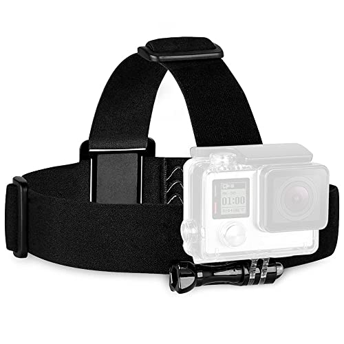 VVHOOY Action Camera Head Strap Mount Headband Compatible with Gopro Hero 11/10/9/8/7/6/5/4/AKASO EK7000/Brave 4/5/6/7 LE/V50X/Dragon Touch/Jadfezy/Exprotrek/VEMONT/WOLFANG/HLS 4K Action Camera