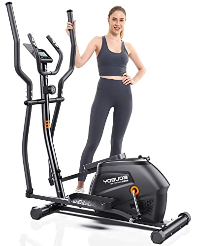 YOSUDA Elliptical Machine - Elliptical Machine for Home Use, Total Body Fitness Cross Trainer with Hyper-Quiet Magnetic Drive System, 16 Resistance Levels, with LCD Monitor & Ipad Mount