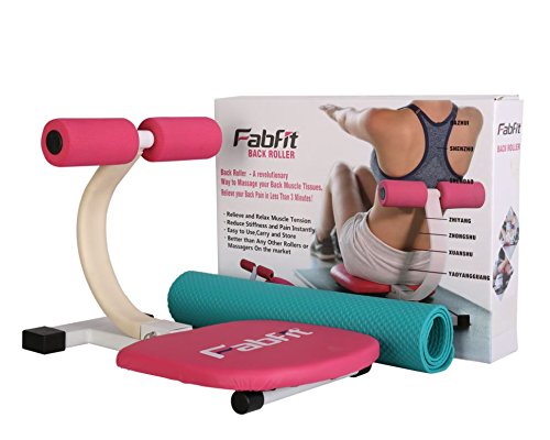 FabFit Core Roller - Total Core and Abdominal Workout with Body/Back Massager Crunch Trainer Ab Machine