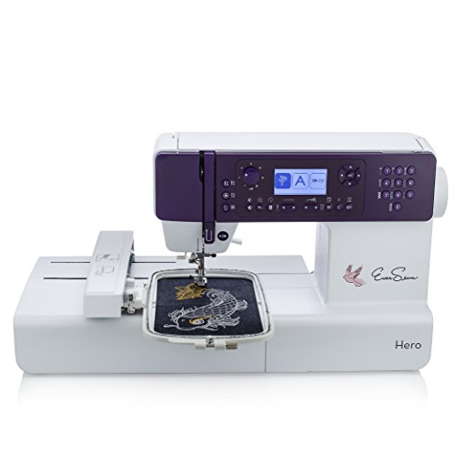 EverSewn Hero - 400-Stitch Computerized Sewing Machine, Sewing or Embroidery: Embroidery Module & USB port, Compact & Lightweight