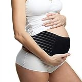 SIYWINA Maternity Belt Pregnancy Support Belt Bump Band Abdominal Support Belt Belly Back Bump Brace Strap,Black