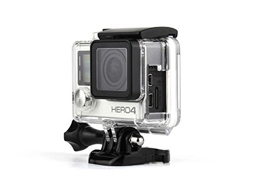 WiserElecton Side Open Skeleton Housing for GoPro Hero4 Hero3+ Hero 3 Cameras with Touch Function Protective Backdoor and Lens