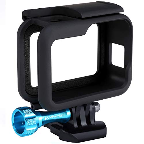 MiPremium Housing Frame Case for GoPro Hero 8 Black. Protective Shell Cage Mount Accessories Kit with Aluminium Screw & Quick Release Removable Buckle Socket Accessory for Hero8 (2018) Action Camera