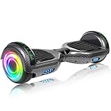 SISIGAD Hoverboard Smart Self Balancing Scooter,Hoverboard with Built-in Bluetooth Speaker and Lights, 6.5' Two-Wheels Hoverboard for Kids and Adults