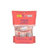 Vagisil Scentsitive Scents On-The-Go Feminine Cleansing Mini Wipes, pH Balanced, Peach Blossom, Individually Wrapped, 16 Count White