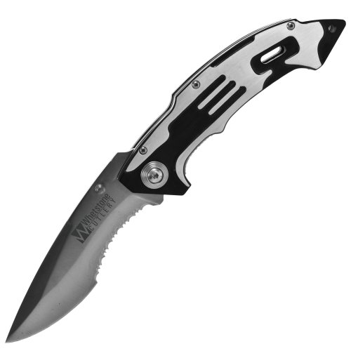 Whetstone Matrix Stainless Steel Folding Knife – Silver
