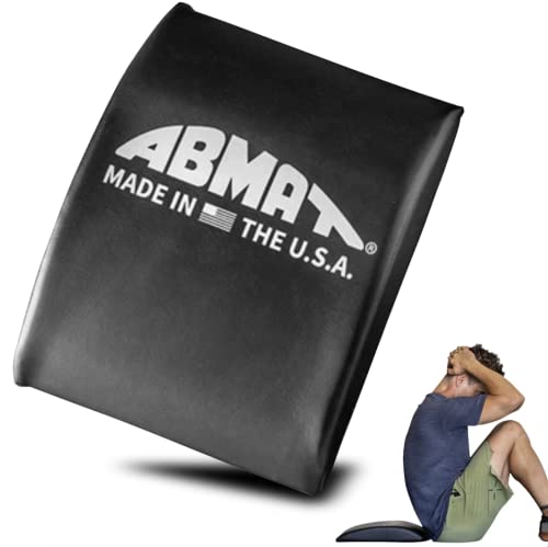 ABMAT Sit Up Mat- The Original Abdominal and Core Trainer Mat for Full Range of Motion Sit ups, Crunches and Ab Workouts Black Vinyl