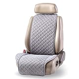 IVICY Linen Car Seat Cover for All Seasons Soft & Breathable Front Premium Covers with Non-Slip Protector Universal Fits Most Automotive, Van, SUV, Truck - 1 Unit