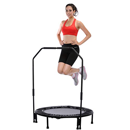 Sunny Health & Fitness 40' Foldable Trampoline with Bar