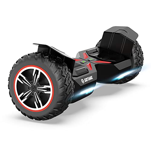 Gotrax E4 All Terrain Hoverboard, 8.5' Offroad Tires Self Balancing Scooters with Music Speaker, UL2272 Certified, 144Wh Battery Up to 7.5 Miles, Dual 250W Motor Up to 7.5Mph(Black)