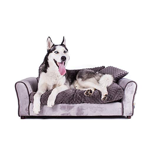 Keet Westerhill Pet Sofa Bed, Charcoal, Large (40x23x13)
