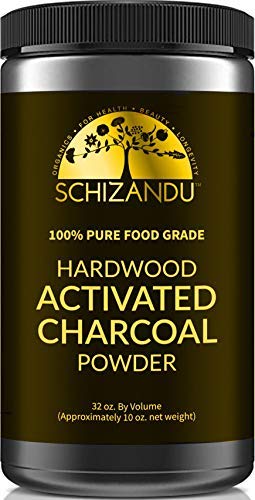 Schizandu Organics Activated Hardwood Charcoal Powder, Vegan 100% Pure Detox | Use for Skin & Body Detoxification, Teeth Whitening, Digestive Health