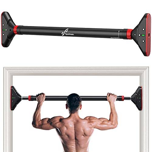 Pull Up Bar for Doorway: Strength Training Pull-up Bars without Screw - Adjustable Width Locking Mechanism Chin Up Bar for Doorway - Max Load 440lbs for Home Gym Upper Body Workout, Non-slip Comfort