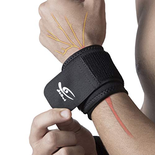 HiRui 2 PACK Wrist Compression Strap and Wrist Brace Sport Wrist Support for Fitness, Weightlifting, Tendonitis, Carpal Tunnel Arthritis, Wrist Pain Relief-Wear Anywhere-Unisex,Adjustable