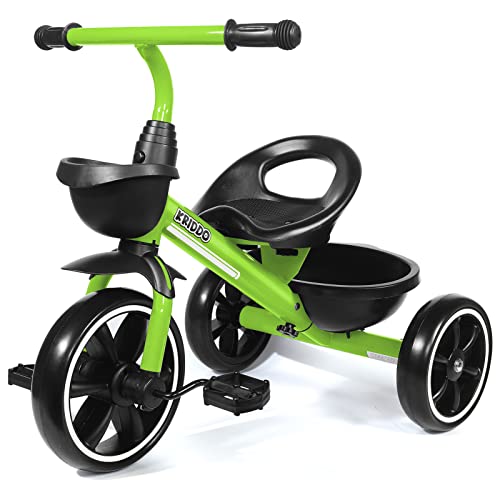 KRIDDO Tricycles Age 24 Month to 4 Years, Toddler Kids Trike for 2.5 to 5 Year Old, Gift for 2-4 Year Olds , Green