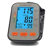 Konquest KBP-2704A Automatic Upper Arm Blood Pressure Monitor - Adjustable Cuff - Large Backlit Display - Irregular Heartbeat & Hypertension Detector - Tensiometro Digital