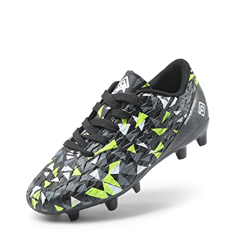 DREAM PAIRS Boys HZ19003K Soccer Football Cleats Shoes Black Neon Green Size 13 M US Little Kid
