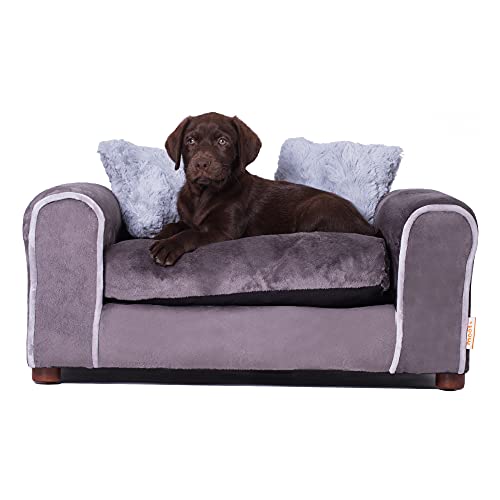 Moots Furry Pet Sofa Lounge, Charcoal, Medium