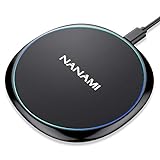 Fast Wireless Charger, NANAMI 7.5W Charging Pad Compatible iPhone 13/13 mini/12/SE 2/11/11 Pro/XS Max/XR/X/8, 10W Qi Charger for Samsung Galaxy S22/S21/S20/S10/S9/S8/S7 Note 10+/9/8 & 5W AirPods 2
