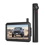 AUTO-VOX TW1 Truly Wireless Backup Camera, 5Mins DIY Installation, 720P Super Night Vision Rear View Camera and 5'' LCD Monitor with Digital Signal, 2 Channel Support to Monitor/Reverse for Car/Truck