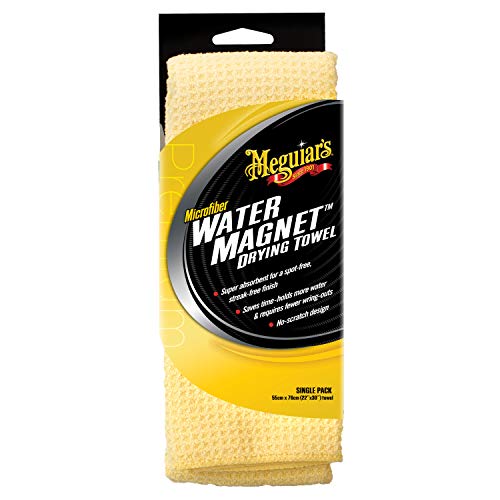 Meguiar's Water Magnet Microfiber Drying Towel - Premium Car Drying Towel That's Super Plush, Water Absorbent & Scratch-Free - 1 Pack