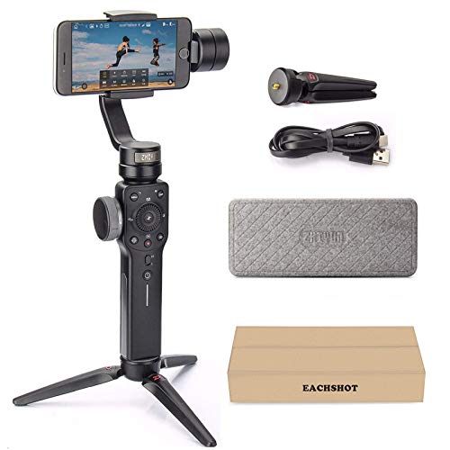 Zhiyun Smooth 4 Professional Gimbal Stabilizer for iPhone Smartphone Android Cell Phone 3-Axis Handheld Gimble Stick w/Grip Tripod Ideal for Vlogging YouTube Vlog TikTok Instagram Live Video Kit