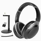 Avantree Aria 8090T Bluetooth 5.0 aptX HD Active Noise Cancelling Headphones with Mic, USB Adaper Dongle and Charging Stand for Calls & Music, Wireless Over Ear Headset for PC Computer Laptop