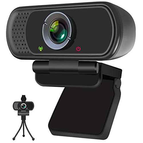 XPCAM Full HD 1080P Webcam with Privacy Shutter and Tripod, Pro Streaming Web Camera with Microphone, Widescreen USB Computer Camera for PC Mac Laptop Desktop