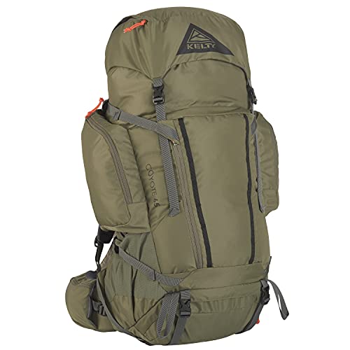 Kelty Coyote 60-105 Liter Internal Frame Backpack - Hiking, Backpacking, Travel, Hydration Compatible, Fully Adjustable (65L / Dark Olive)