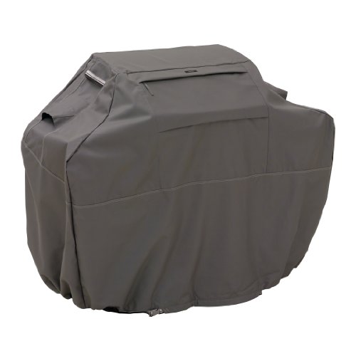 Classic Accessories Ravenna Water-Resistant 58 Inch BBQ Grill Cover, Dark Taupe