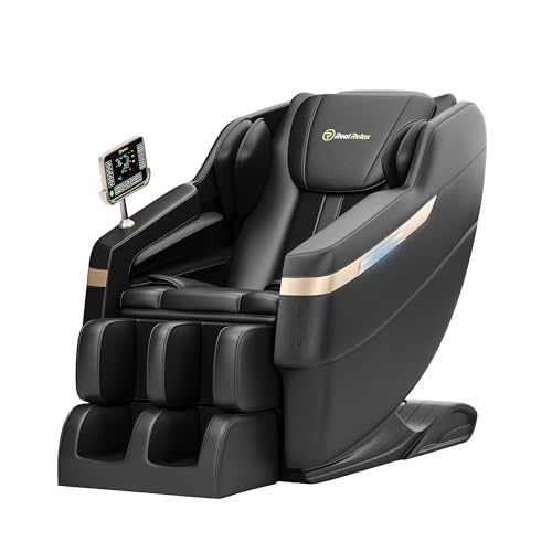 Real Relax 2024 Massage Chair, Full Body Massage Zero Gravity Mode, with Foot Massage, Bluetooth, LCD, Waist Heater, Black