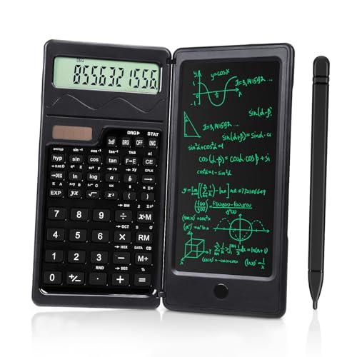 EUPLONG Scientific Calculators for Students,10-Digit LED,Solar/Battery Power,Math Calculator with Notepad and Pen for Middle High School& College…