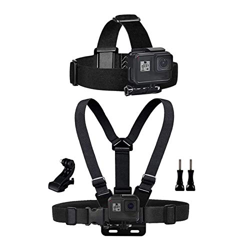 Dream Bull Chest Mount Harness Chesty Vest Head Mount Strap for Action Camera Compatible with GoPro Hero 11,10,9,8,Max,Go Pro Hero 7,6, 5,4, Session,3+,3,Hero (2018),Fusion,DJI Osmo,AKASO