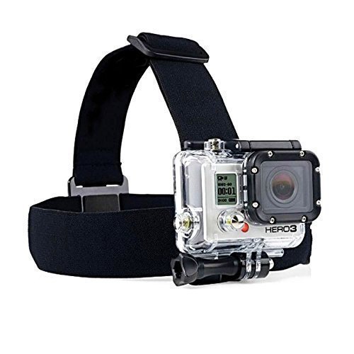 Zoukfox Head Strap Camera Mount + Quick Clip Compatible fit for GoPro HERO5 Black, HERO5 Session, HERO4 Black, HERO4 Silver and Hero Sessio and Most Action Cameras (Head)
