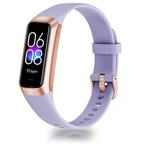 Zeacool Fitness Tracker, Activity Trackers,Smart Watch with 1.10'' AMOLED Touch Color Screen,5 ATM Waterproof Step Counter for Walking,Heart Rate Monitor,Sleep Monitor for Women Men (Purple)
