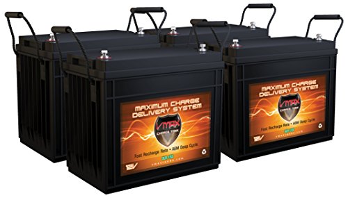 QTY 4 VMAX SLR155 Vmaxtanks AGM Deep Cycle 12V 155ah each Sla Solar and Golf Rechargeable Battery for Use with Pv Solar Panels Smart Chargers Wind Turbine and Inverters