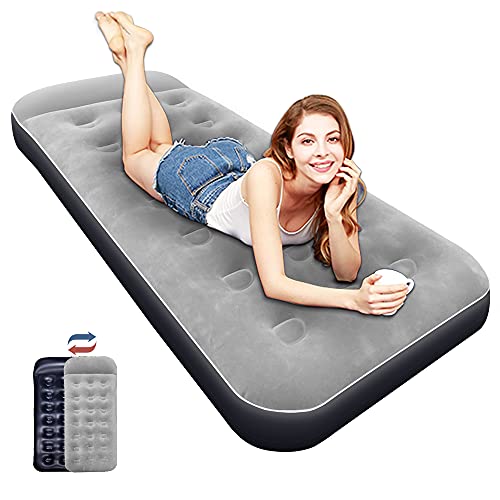 SAYGOGO Camping Air Mattress Travel Bed Sleeping Pad - Leak Proof Inflatable Mattress with Thickened Surface Built-in Pillow Air Bed for Home Camping SUV Truck RV Tent(Updated)