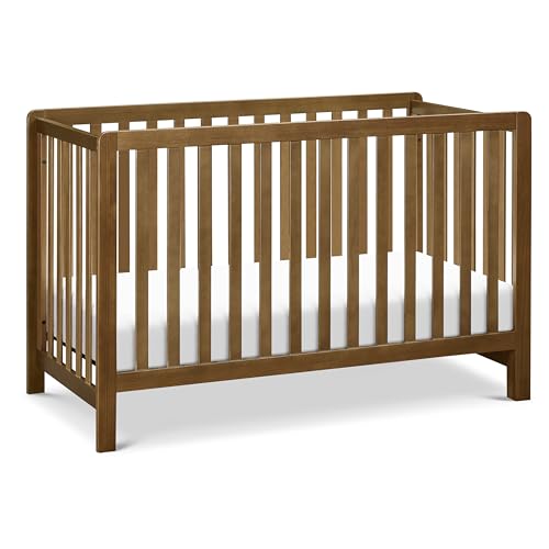 Carter's by DaVinci Colby 4-in-1 Low-Profile Convertible Crib in Walnut, Greenguard Gold Certified