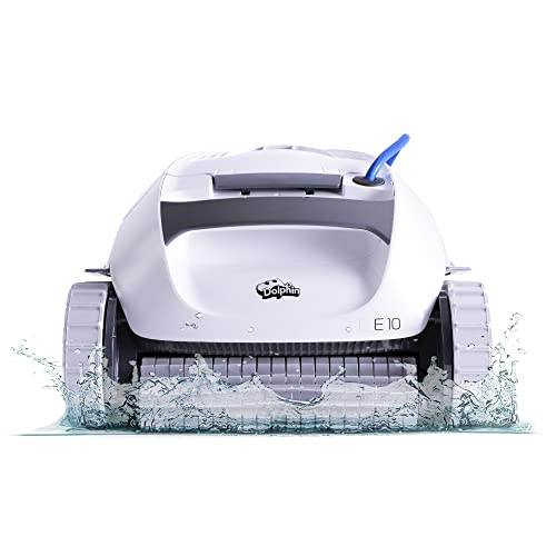 Dolphin E10 Robotic Pool Vacuum Cleaner All Pools up to 30 FT - Scrubber Brush Easy Top Load Filters