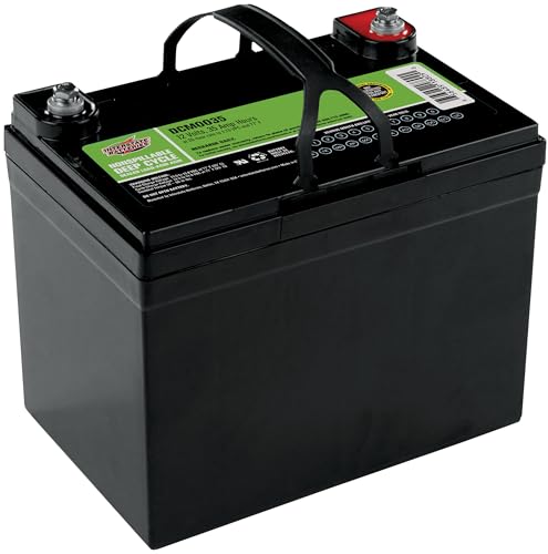 Interstate Batteries 12V 35AH Sealed Lead Acid (SLA) AGM Deep Cycle Battery (DCM0035) Insert Terminals