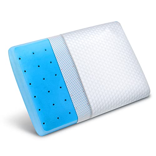 inight Cooling Pillow, Ventilated Memory Foam Pillow, Cooling Gel Pillow for Sleeping, Back Sleeper & Side Sleeper Pillow, Oeko-TEX & CertiPUR-US-Standard Size