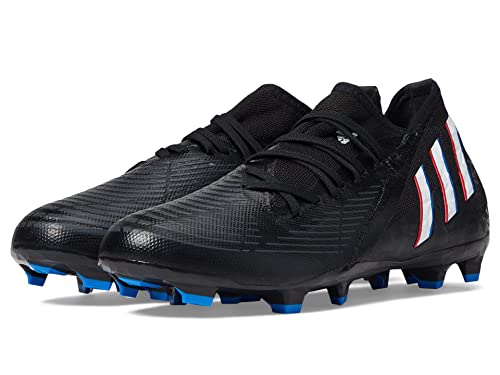 adidas Unisex Predator Edge.3 Firm Ground Soccer Shoe, Black/White/Vivid Red, 7.5 US Men